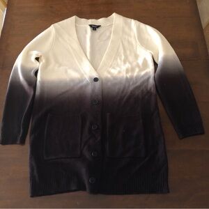 Simply Vera Wang Ombré Dip-Dye Heavy Cardigan Sweater Medium